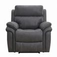Richmond Electric Recliner Sofa Suite - 3+1+1 Seater - Charcoal - Leather Look Fabric