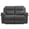 Richmond Electric Recliner Sofa Suite - 3+2 Seater - Charcoal - Leather Look Fabric