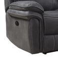 Richmond Electric Recliner Sofa Suite - 3+2 Seater - Charcoal - Leather Look Fabric