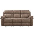 Richmond Electric Recliner Sofa Suite - 3+2 Seater - Sahara - Leather Look Fabric