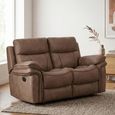 Richmond Manual Recliner Sofa - 2 Seater - Sahara - Leather Look Fabric