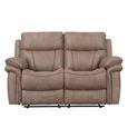 Richmond Manual Recliner Sofa - 3+2 Seater - Sahara - Leather Look Fabric