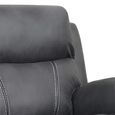 Richmond Manual Recliner Sofa - 2 Seater - Charcoal - Leather Look Fabric