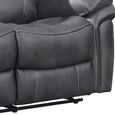 Richmond Manual Recliner Sofa - 2 Seater - Charcoal - Leather Look Fabric