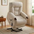 Astoria Electric Lift & Tilt Armchair - Dual Motor - Beige - Fabric