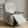 Astoria Electric Lift & Tilt Armchair - Dual Motor - Silver - Fabric