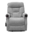 Astoria Electric Lift & Tilt Armchair - Dual Motor - Silver - Fabric