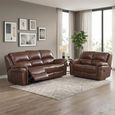 Farnham Power Electric Recliner Sofa Suite - 3+2 Seater - Tan - Leather