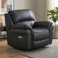 Farnham Ultra Electric Recliner Armchair - Black - Fabric