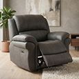 Farnham Ultra Electric Recliner Armchair - Grey - Fabric