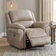 Farnham Ultra Electric Recliner Armchair - Stone - Fabric