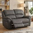 Farnham Ultra Electric Recliner Sofa - 2 Seater - Grey - Fabric