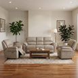 Farnham Ultra Electric Recliner Sofa Suite - 3+1+1 Seater - Stone - Fabric