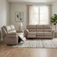 Farnham Ultra Electric Recliner Sofa Suite - 3+2 Seater - Stone - Fabric