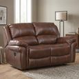 Farnham Power Electric Recliner Sofa - 2 Seater - Tan - Leather