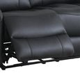 Farnham Ultra Electric Recliner Sofa - 2 Seater - Black - Fabric