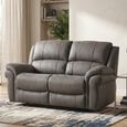 Farnham Ultra Electric Recliner Sofa - 2 Seater - Grey - Fabric
