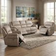 Farnham Ultra Electric Recliner Sofa Suite - 3+1+1 Seater - Stone - Fabric