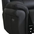 Farnham Ultra Electric Recliner Sofa - 3 Seater - Black - Fabric