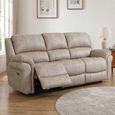 Farnham Ultra Electric Recliner Sofa - 3 Seater - Stone - Fabric
