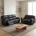 Farnham Ultra Electric Recliner Sofa Suite - 3+2 Seater - Black - Fabric