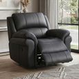 Farnham Ultra Manual Recliner Armchair - Black - Fabric
