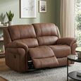 Farnham Ultra Manual Recliner Sofa - 2 Seater - Tan - Fabric