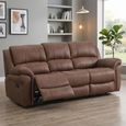 Farnham Ultra Manual Recliner Sofa - 3 Seater - Tan - Fabric