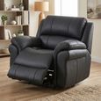 Farnham Ultra Manual Recliner Armchair - Black - Fabric