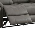 Farnham Ultra Manual Recliner Sofa - 2 Seater - Grey - Fabric