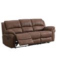 Farnham Ultra Manual Recliner Sofa Suite - 3+1+1 Seater - Tan - Fabric