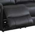 Farnham Ultra Manual Recliner Sofa Suite - 3+1+1 Seater - Black - Fabric