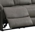 Farnham Ultra Manual Recliner Sofa Suite - 3+1+1 Seater - Grey - Fabric