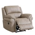 Farnham Ultra Manual Recliner Sofa Suite - 3+1+1 Seater - Stone - Fabric