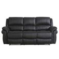 Farnham Ultra Manual Recliner Sofa Suite - 3+2 Seater - Black - Fabric