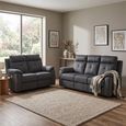 Palermo Electric Recliner Sofa - 3+2 Seater - Anthracite - Fabric