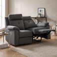 Palermo Electric Recliner Sofa - 2 Seater - Anthracite - Fabric