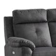 Palermo Electric Recliner Sofa - 2 Seater - Anthracite - Fabric