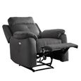Palermo Electric Recliner Sofa - 3+1+1 Seater - Anthracite - Fabric