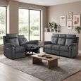 Palermo Electric Recliner Sofa - 3+2 Seater - Anthracite - Fabric