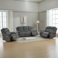 Rockport Electric Recliner Sofa - 3+1+1 Seater - Storm - Fabric