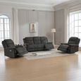 Rockport Electric Recliner Sofa - 3+1+1 Seater - Thunder - Fabric