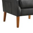 Faro Fireside Armchair - Grey - Faux Leather