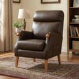Faro Fireside Armchair - Tan - Faux Leather