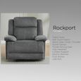Rockport Electric Recliner Armchair - Storm - Fabric