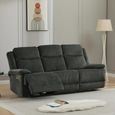 Rockport Electric Recliner Sofa - 3+2 Seater - Thunder - Fabric