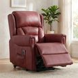 Sandringham Lift & Tilt Electric Recliner Armchair - Dual Motor - Burgundy - Leather