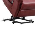 Sandringham Lift & Tilt Electric Recliner Armchair - Dual Motor - Burgundy - Leather