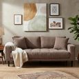 Lido Sofa - 2.5 Seater - Corduroy Style - Brown - Fabric