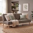 Swan Sofa Bed - 2 Seater - Grey - Fabric